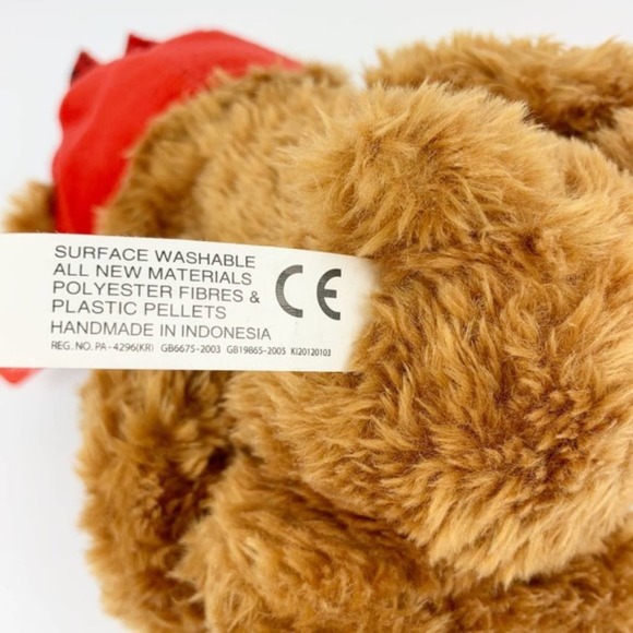 Aurora Christmas Brown Teddy Bear Stuffed Plush Toy - Picture 7 of 8